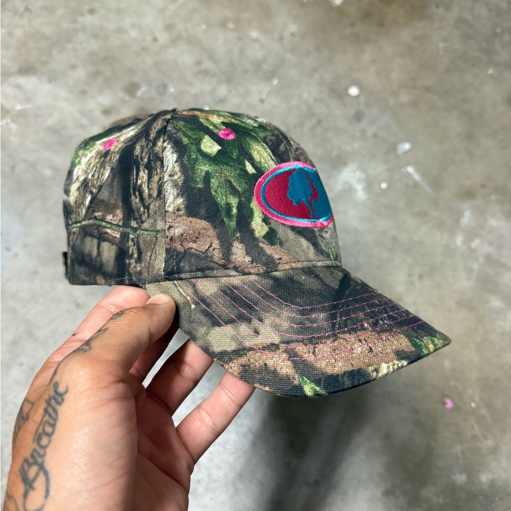 Vintage Y2K Mossy Oak Hunting Camo Hat NWOT Cotton Candy Pink And Blue Woman’s
